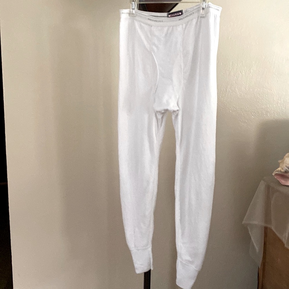 Medalist mens white long underwear - SIZE LARGE